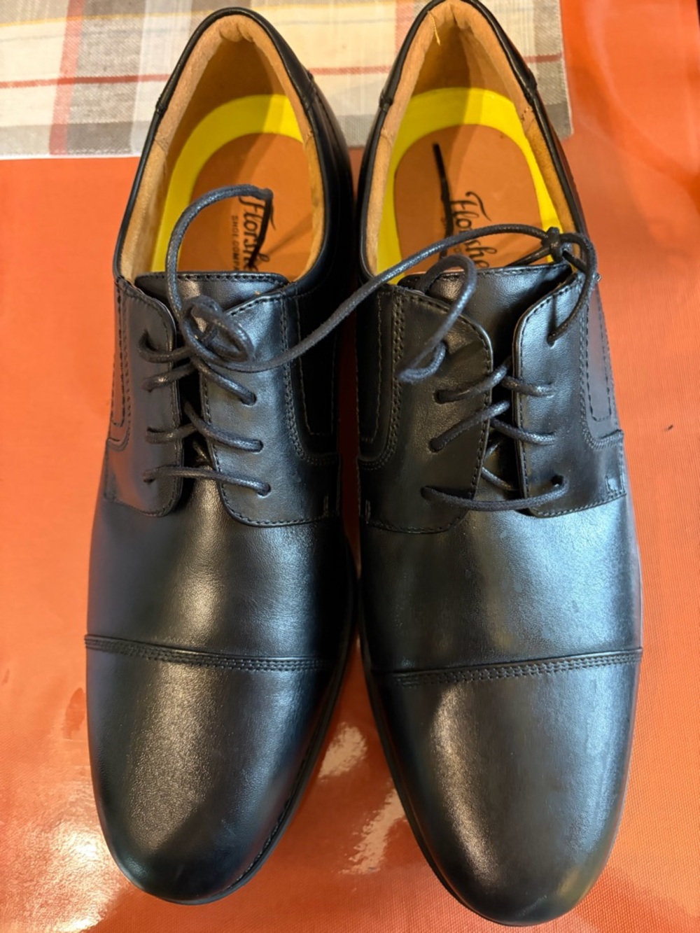Florsheim Black Cap-Toe Derby Dress Shoes